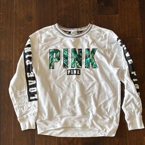 Victoria's Secret PINK White Sweatshirt